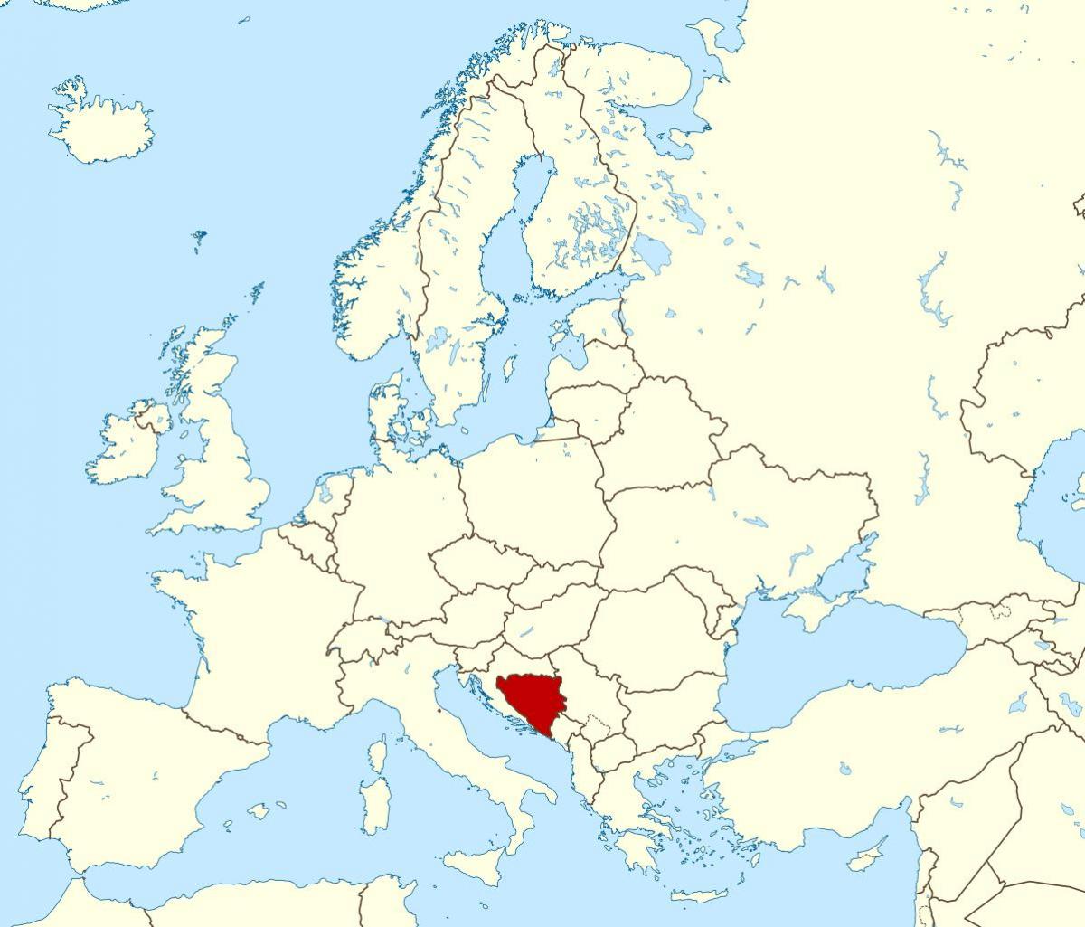 Bosna i Hercegovina na karti svijeta