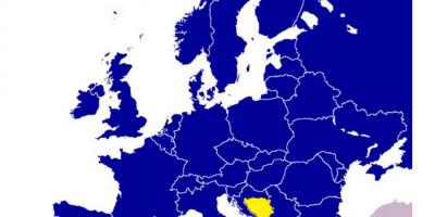 Karta Bosne i Hercegovine, Europe