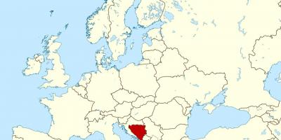 Karta Bosne lokacija na svijetu