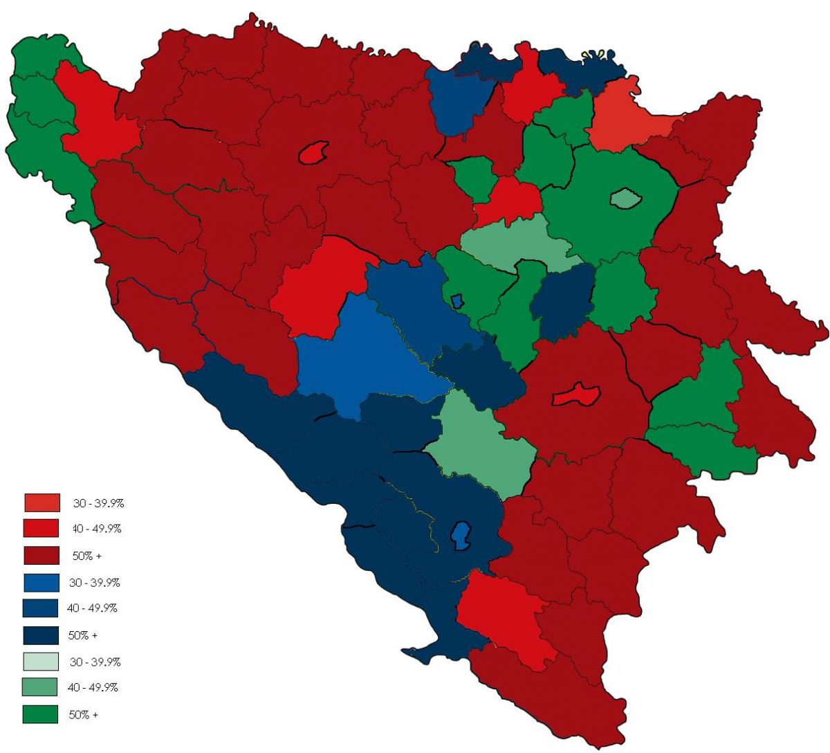 Bosna religije karti